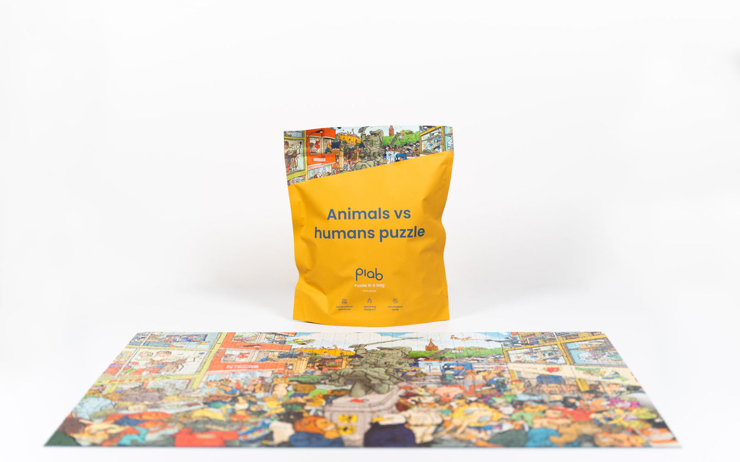 Puzzle in a bag - Animals vs Humans puzzel - afbeelding 4
